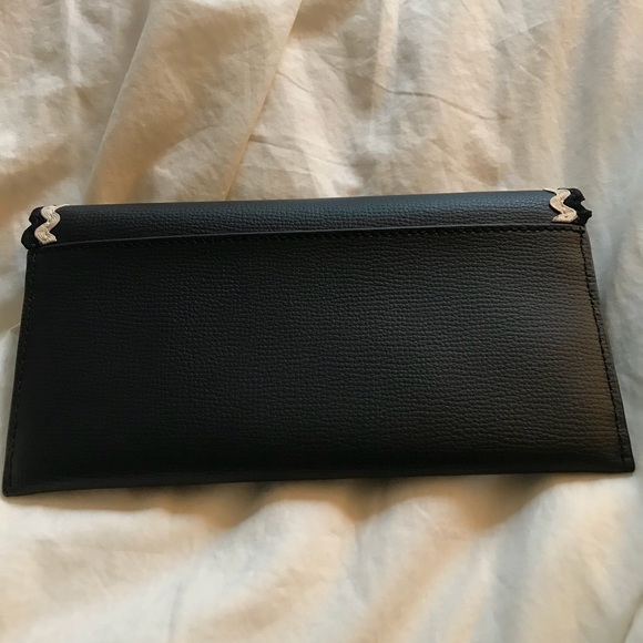 Loeffler Randall Navy Scallop Oversize Wallet - Picture 7 of 8